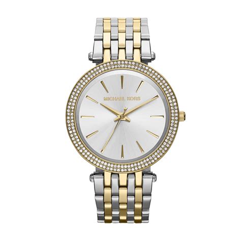 michael kors gold silber uhr|michael kors women's watch.